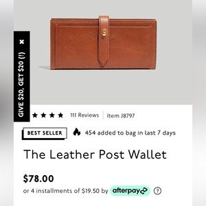 Madewell leather wallet